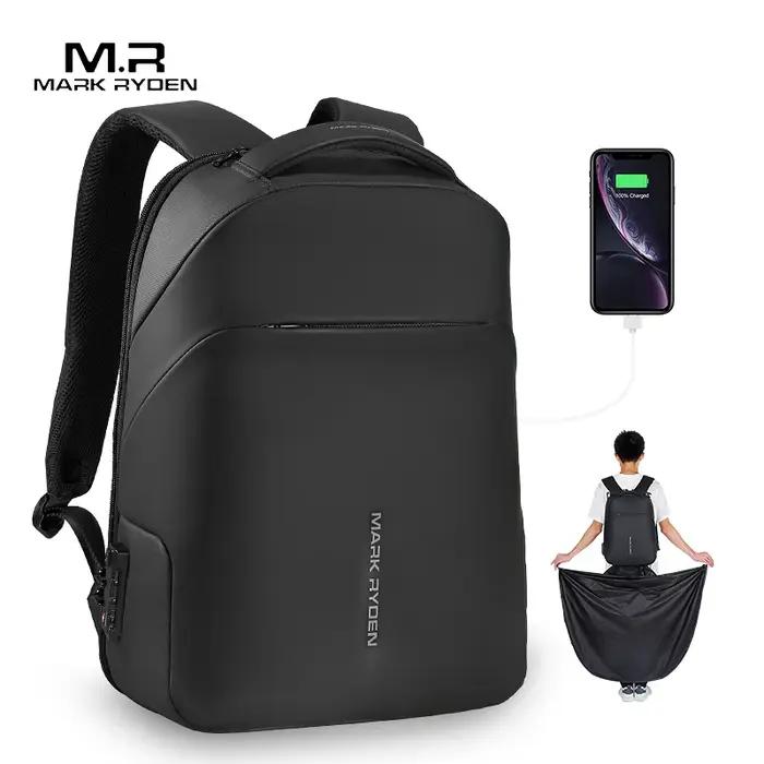 Mark Ryden Anti-vol mode hommes sac à dos multifonctionnel étanche 15.6 pouces pochette d'ordinateur homme USB charge
