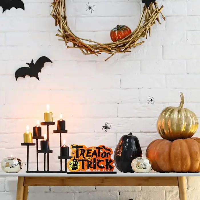 Décoration artisanale créative d'Halloween en bois
