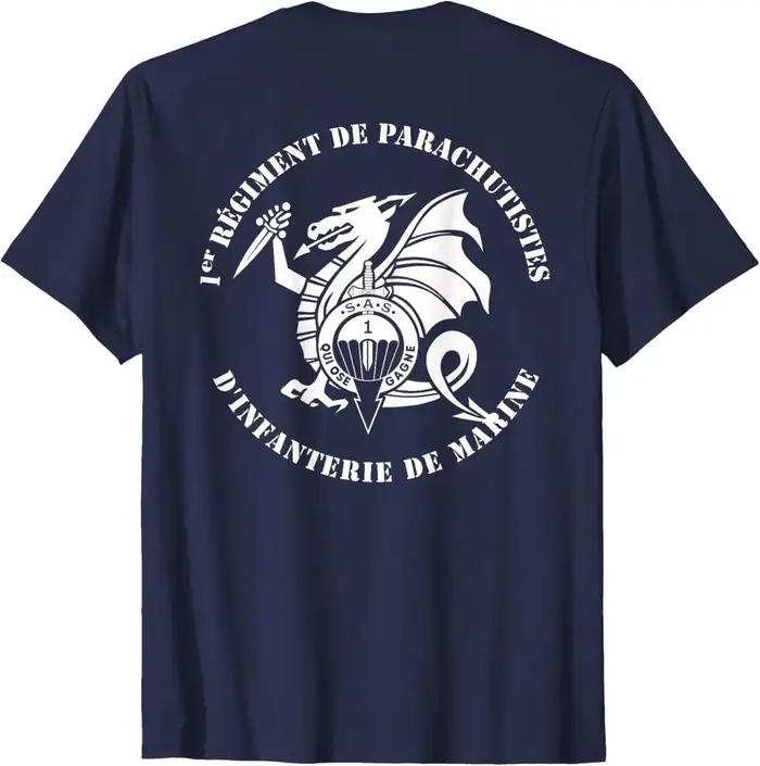 T-shirt manches courtes SAS 1st Marbetperform imprimé pour hommes styles décontractés occasions spéciales historiques