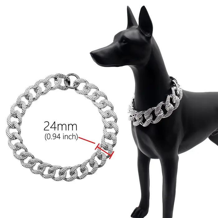 Chaîne de chien en or ABS pour petits et grands chiens