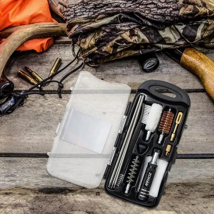 ZOHAN Kit de nettoyage de pistolet universel, outil de brosse de pistolet pour fusil de chasse de ca