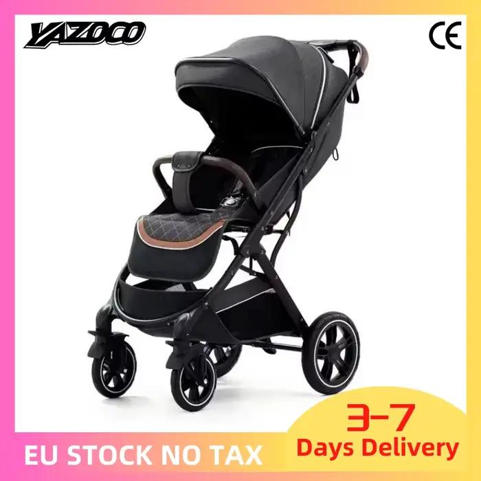 Poussette bébé ultra-légère, haute, portable, pour nouveau-né, avec amortisseurs, pour les 0-4 ans
