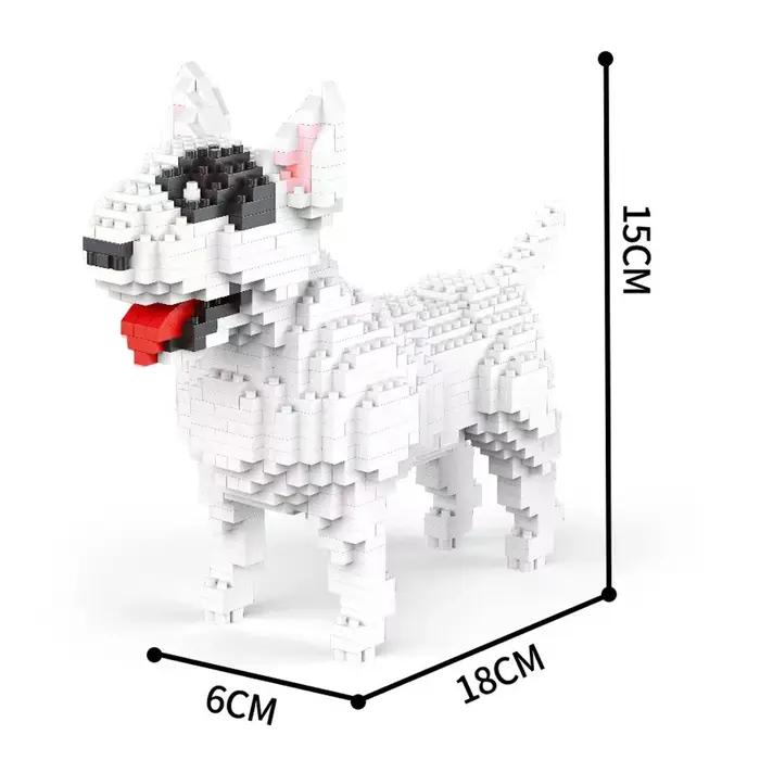Modèles de chiens Pine Lion Golden Retriever Doberman Inu en micro-blocs de construction - Ornement de bureau