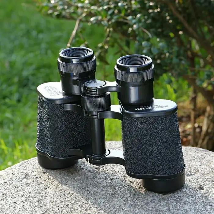 Jumelles russes Baigish 8x30 structure métal complète étanches professionnelles militaire avec étui cuir chasse