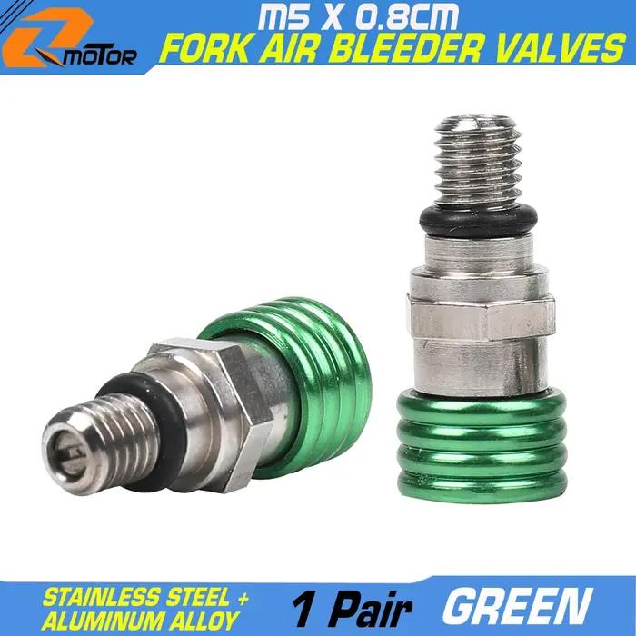 Valve de purge d'air de fourche de moto M5 * 0.8cm