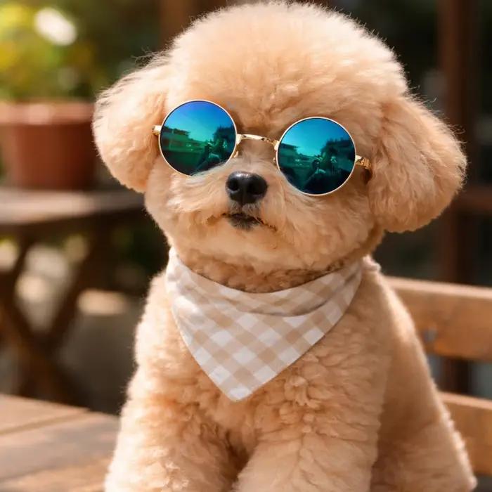 Lunettes de soleil pour animaux de compagnie de 11 cm pour petits chiens et chats