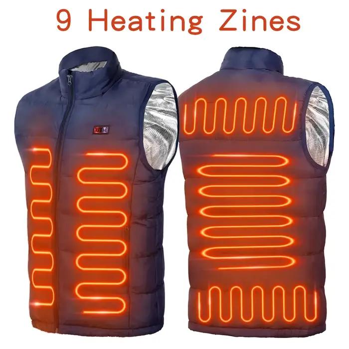 Veste chauffante USB en graphène pour homme et femme