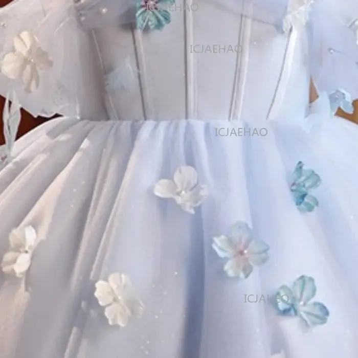 Robe de princesse pour filles, costume de demoiselle d'honneur, petite fée, pour spectacle de piano,