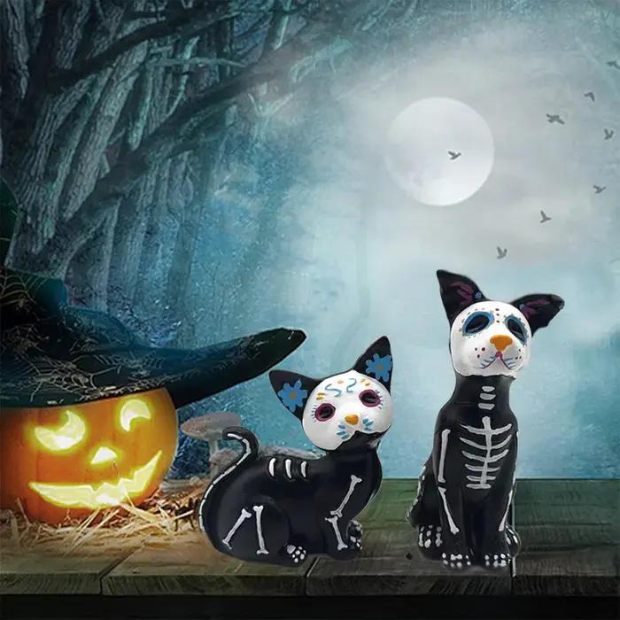 Figurine de chien et de chat du jour des morts