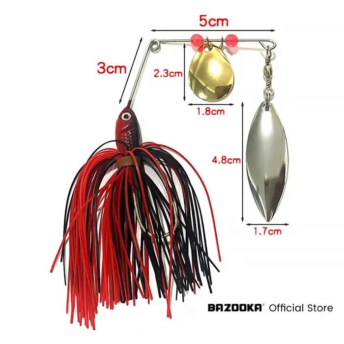 Bazooka 15g 18g Spinnerbait leurre de pêche fil appât métal Spinner Buzzbait Swimbait crochet JIG Ki
