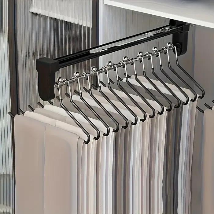 Rails de séchage réglables et pliables en acier au carbone gris clair pour armoires et supports de rangement élégants occasions quotidiennes-decoration-interieur