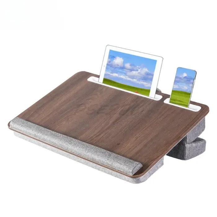 Table de genou en bois massif, bureau multifonctionnel pour ordinateur portable, Table de lit réglab