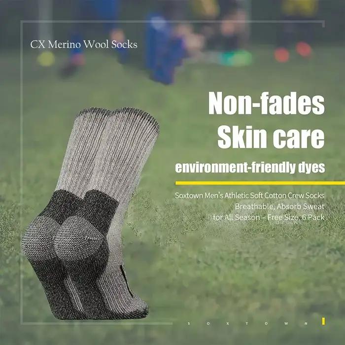 Chaussettes chasse merino homme 4 paires - Chaussettes techniques hiver épaisseur confort randonnée