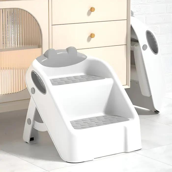 Escabeau d'entraînement aux toilettes pour enfants, siège de pot pliable et antidérapant, lavabo pou
