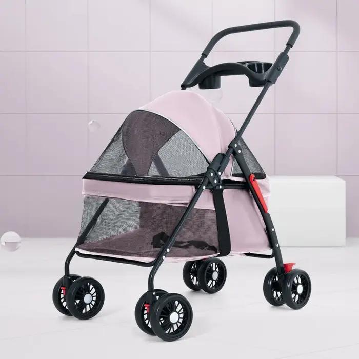Poussette pliable pour petits chiens et chats