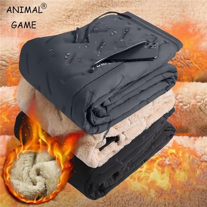 Pantalon hiver chasse homme polaire épaisse thermique imperméable coupe-vent chaud coton survêtement décontracté