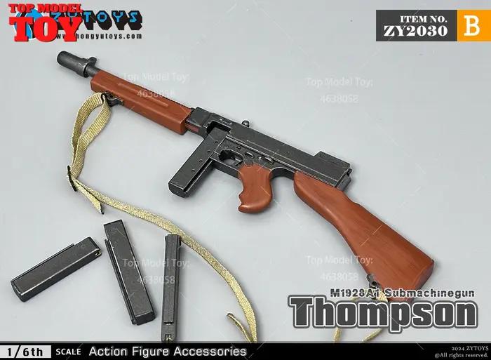 ZYTOYS ZY2030 1/6 M1928 Thompson mitraillette modèle 15 cm arme de soldat jouets en plastique pour 12 ''figurine corps poupées
