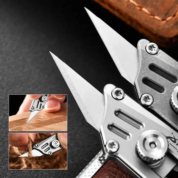 MINI couteau utilitaire en alliage de titane, couteau de poche, porte-clés Portable, coupe de déball