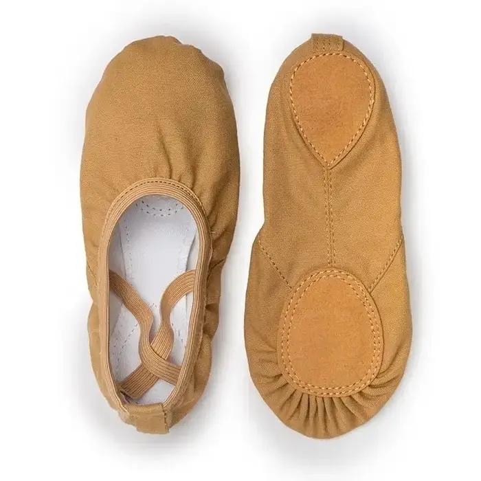 Pantoufles de danse de ballet en toile pour filles, pour femmes et enfants, pratique classique, seme