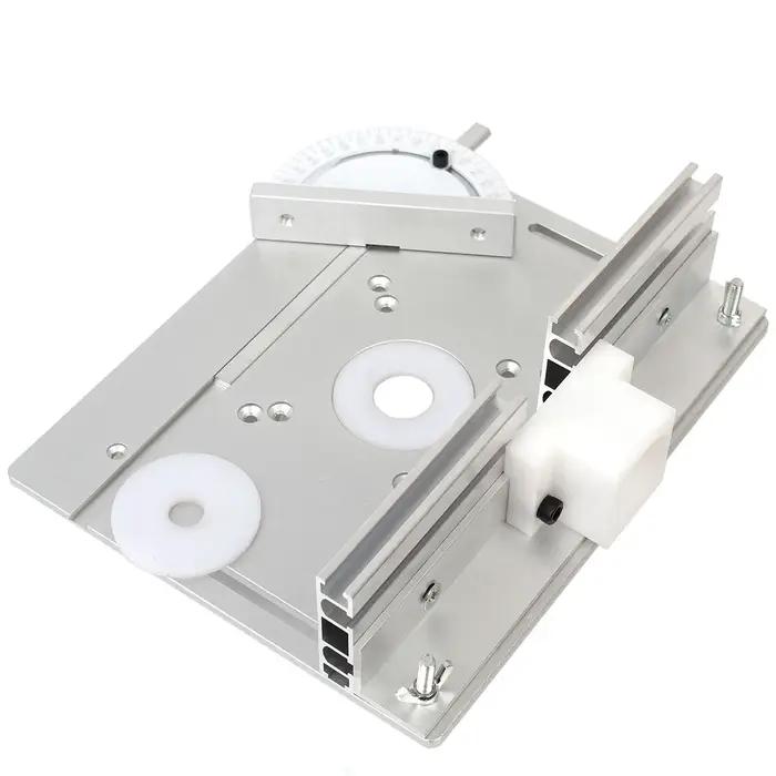 Plaque d'insertion de Table de routeur en aluminium avec jauge à onglet 62x70mm 85x85mm pour bancs d
