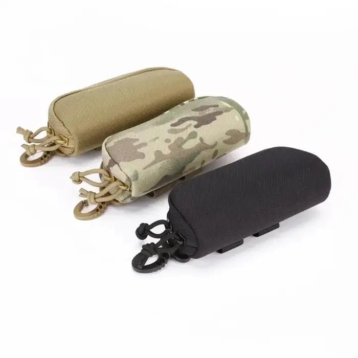 Tactical MOLLE Eyeglass Case: 1000D Nylon, Shockproof, Portable—Suitable as Hunt