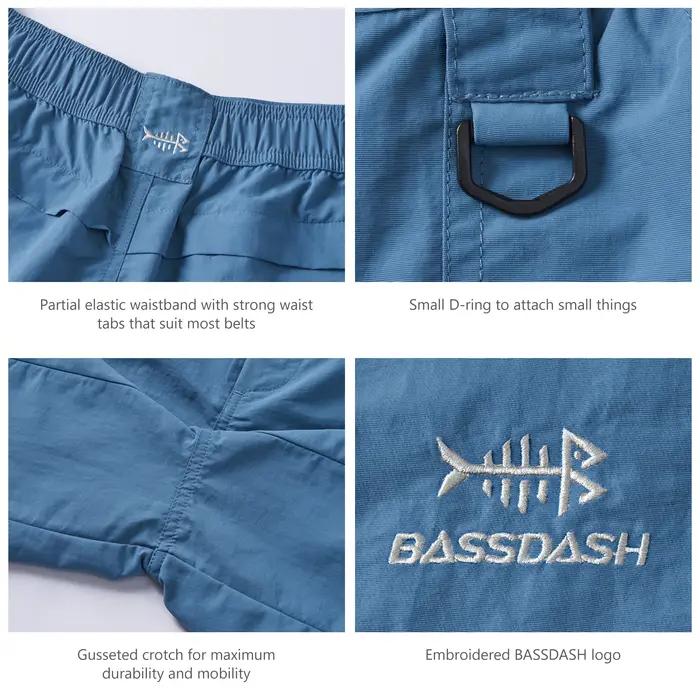 Bassdash-Short cargo de pêche pour homme, séchage rapide, randonnée, multi-poches, FS25M, Udisled 50