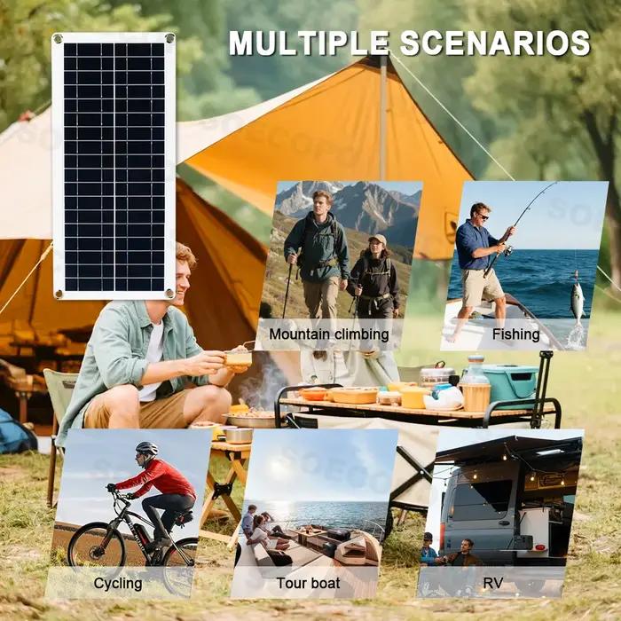 Kit de système de panneaux solaires portables 800W pour camping et recharge RV occasions spéciales
