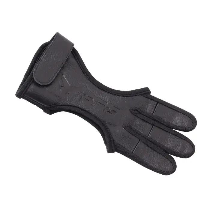Gants de tir à l'arc 3 doigts pour arc recurve 15-60 lb en cuir daim - Protection optimale