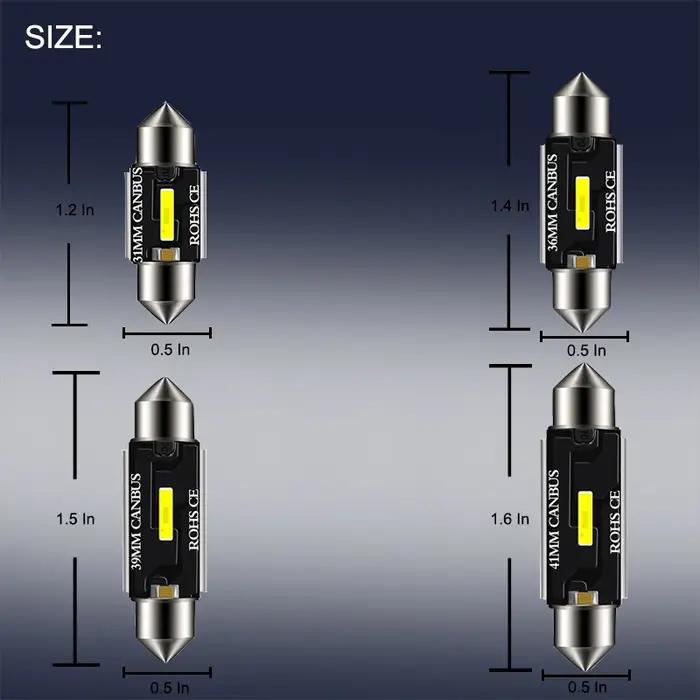 NLpearl 2x C5W LED CSP 1860 lampe de signalisation ampoule Canbus 31mm 36mm 39mm 41mm lumière feston