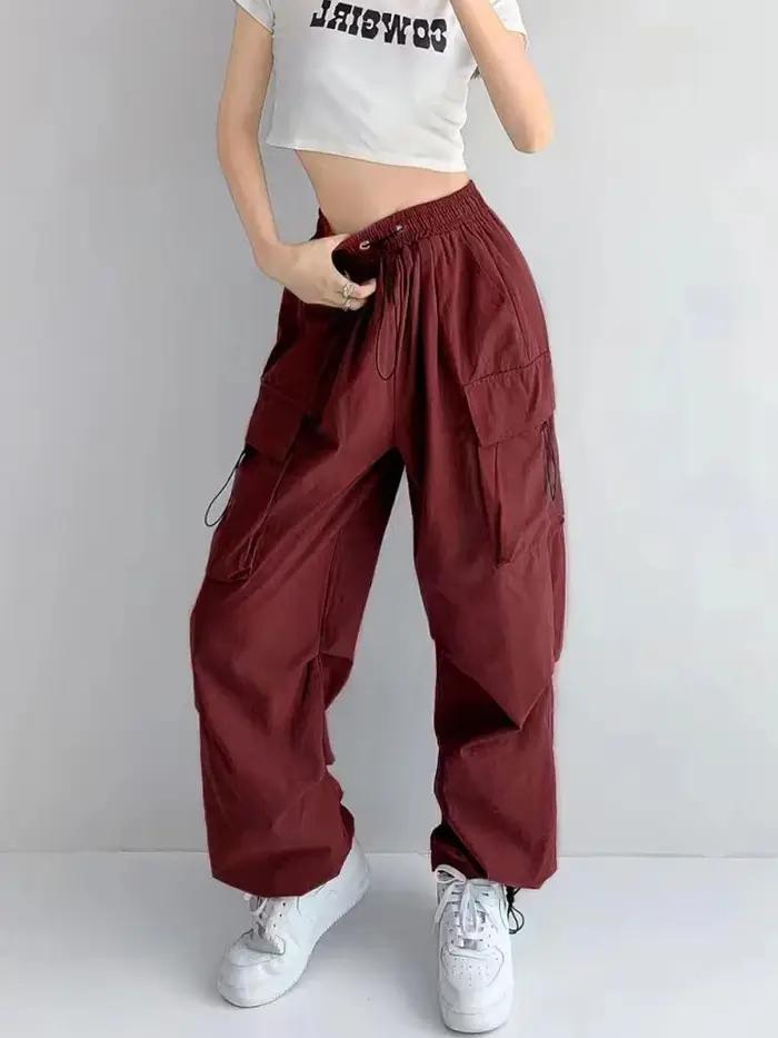 Zoki – pantalon Cargo pour femmes, style rétro américain, Streetwear, Hip Hop, mode d'été, Bf Haraju