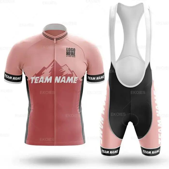 Maillot de cyclisme professionnel personnalisé avec nom de l'équipe de vélo