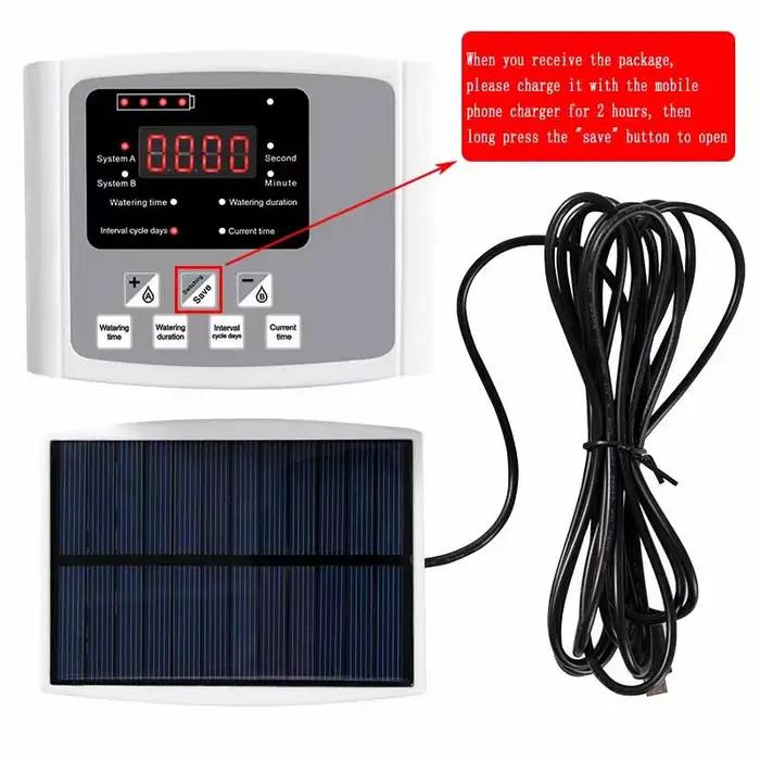 Dispositif d'irrigation goutte à goutte de jardin, système de minuterie de contrôleur de Double pomp