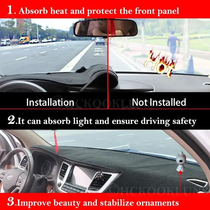 Couverture de tableau de bord pour Toyota Prius C Aqua NHP10 2012 – 2019, tapis de Protection, pare-