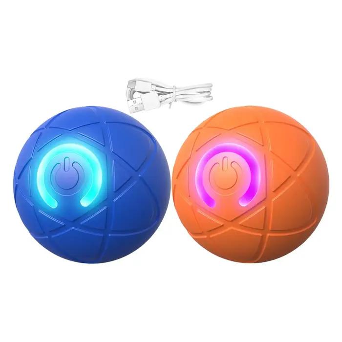 Balle interactive intelligente pour chien avec LED, anti-ennui, automatique, roulante et mobile, jouet électrique pour chiens de petite, moyenne et grande taille