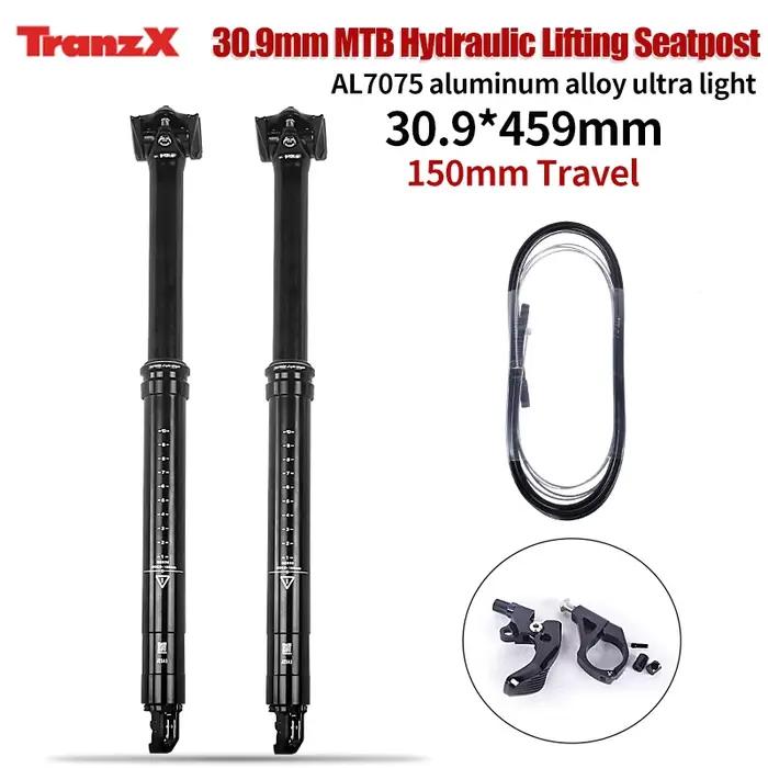 Tranz-x tige de selle compte-gouttes routage de câble interne 30.9mm levage hydraulique 150mm voyage