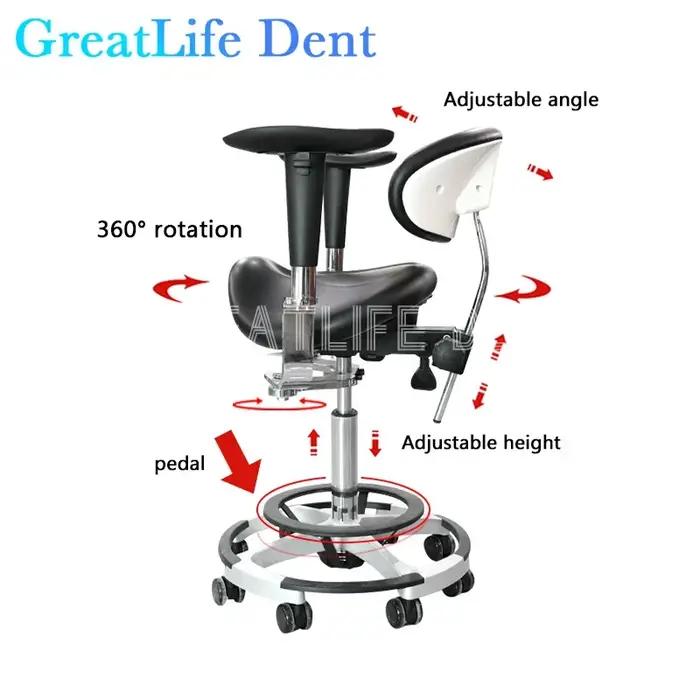 Dent équipement de laboratoire dentaire Instrument chaise de dentiste traitement complet pédale de luxe hauteur réglable