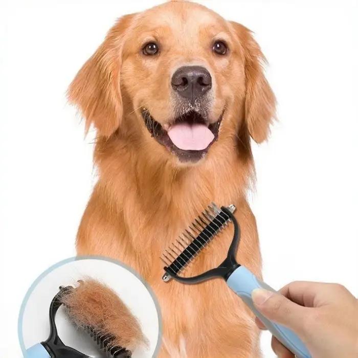 Brosse démêlante double face pour animaux de compagnie