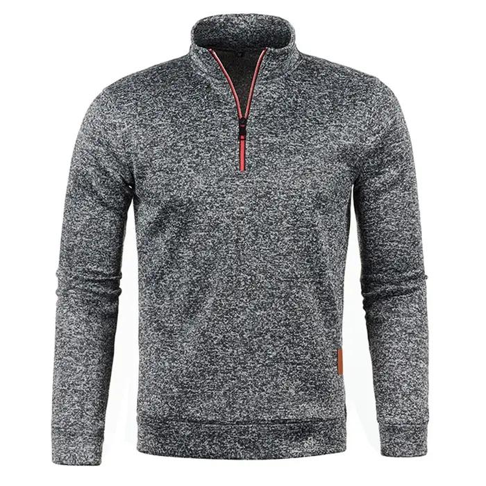 Hommes pull hommes plus épais sweats demi pull à fermeture éclair pour homme à capuche homme sweat a