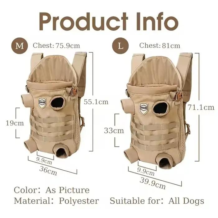 Sac à dos de transport pour chien