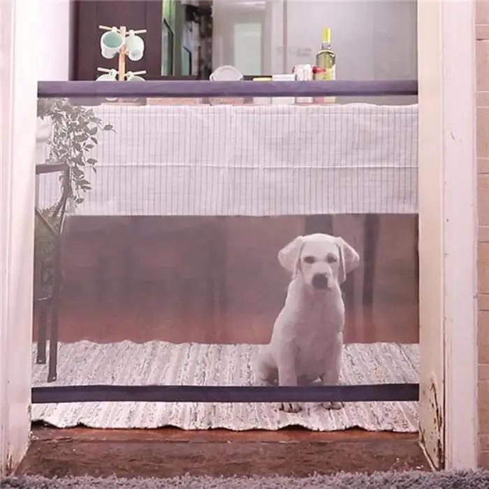 Clôtures de barrière pour animaux de compagnie, portables, pliables, en maille respirante, porte de