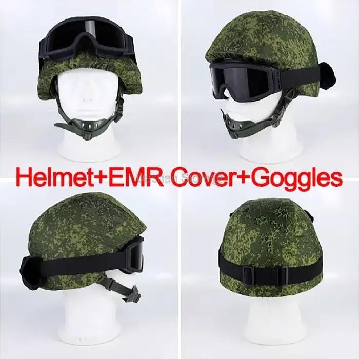 Casque tactique russe 6b26 acier explosion-proof 99 avec couvre-casque et lunettes chasse protection