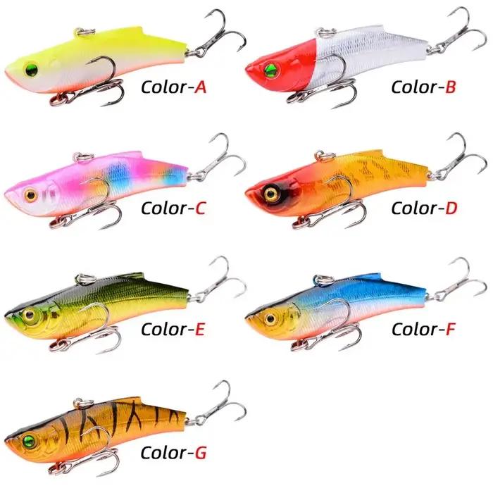 1 pièces 7 cm/17.8g hiver dur mer leurre de pêche VIB 3D appât yeux le pivotant plongée gabarit aile