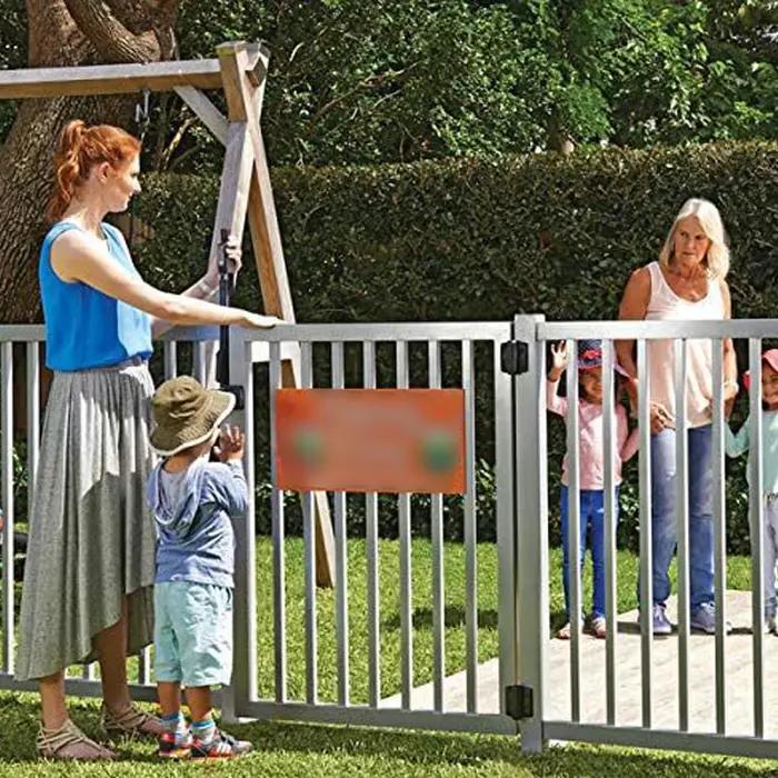 Espace extérieur sécurisé avec clé verrouillable 2 côtés loquet de porte clé diverses serrures de clôture verrouillage automatique serrure de clôture