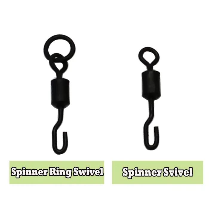 Anneau Spinner pivotant taille 8/11, accessoires de pêche à la carpe, émerillons à changement rapide