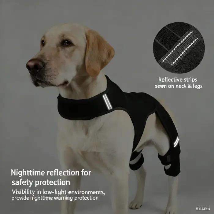Protection réglable pour les articulations des chiens, pour les pattes arrière