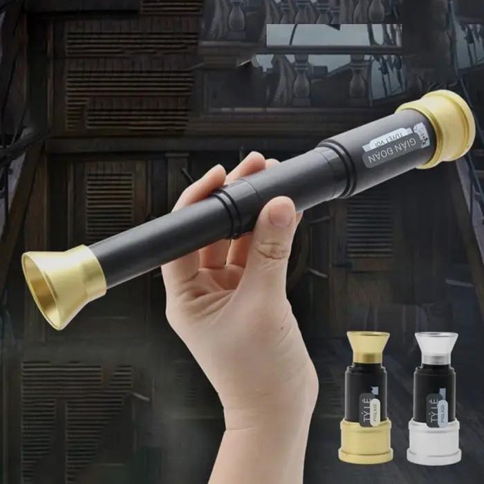 Monoculaire jouet pirate rétro zoomable portable pour déguisement et initiation observation