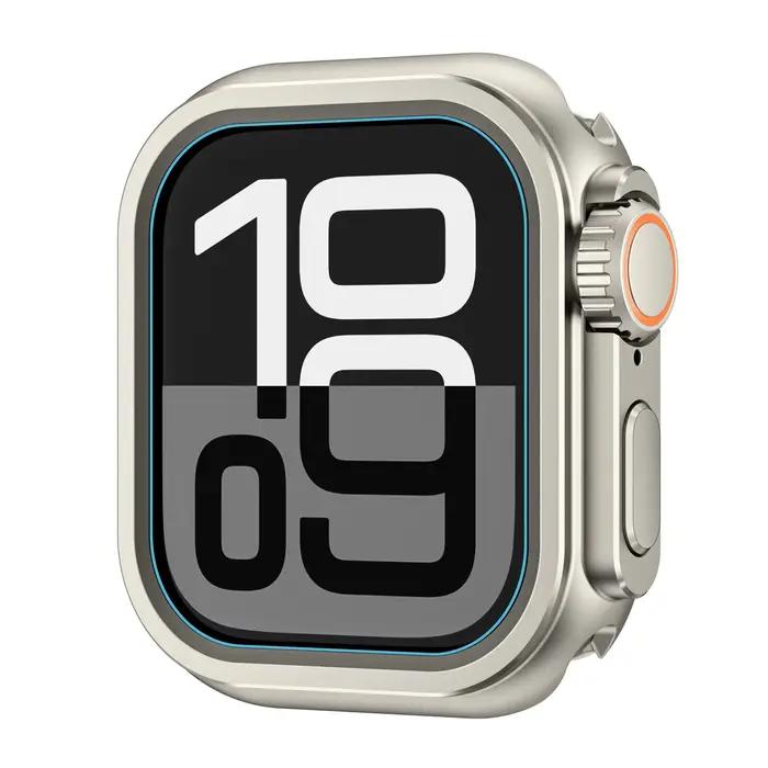 Cadre bumper métal pour Apple Watch 46mm 45mm 44mm - Protection coque iWatch série 10 9 8 7 6 5 SE Ultra