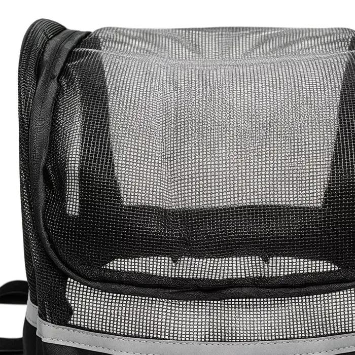 Panier de vélo pour chien avec fenêtre polyester pour animaux de compagnie support de guidon robuste activités de plein air