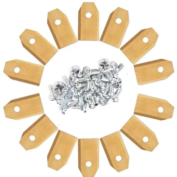 Lame de rechange pour Robot de pelouse, 35x18x0.6mm, argent et or, pour Gardena Husqvarna Automower,