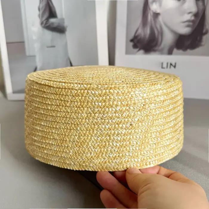 Chapeau Pillbox en Paille 100% Naturelle